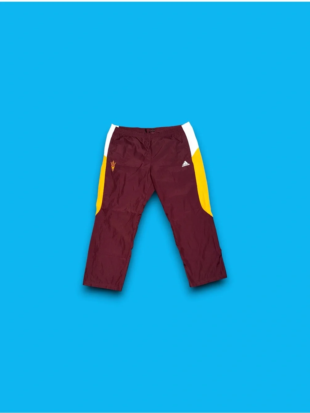 Arizona State ASU Sun Devils adidas NCAA wide leg track pants maroon mens 2XL